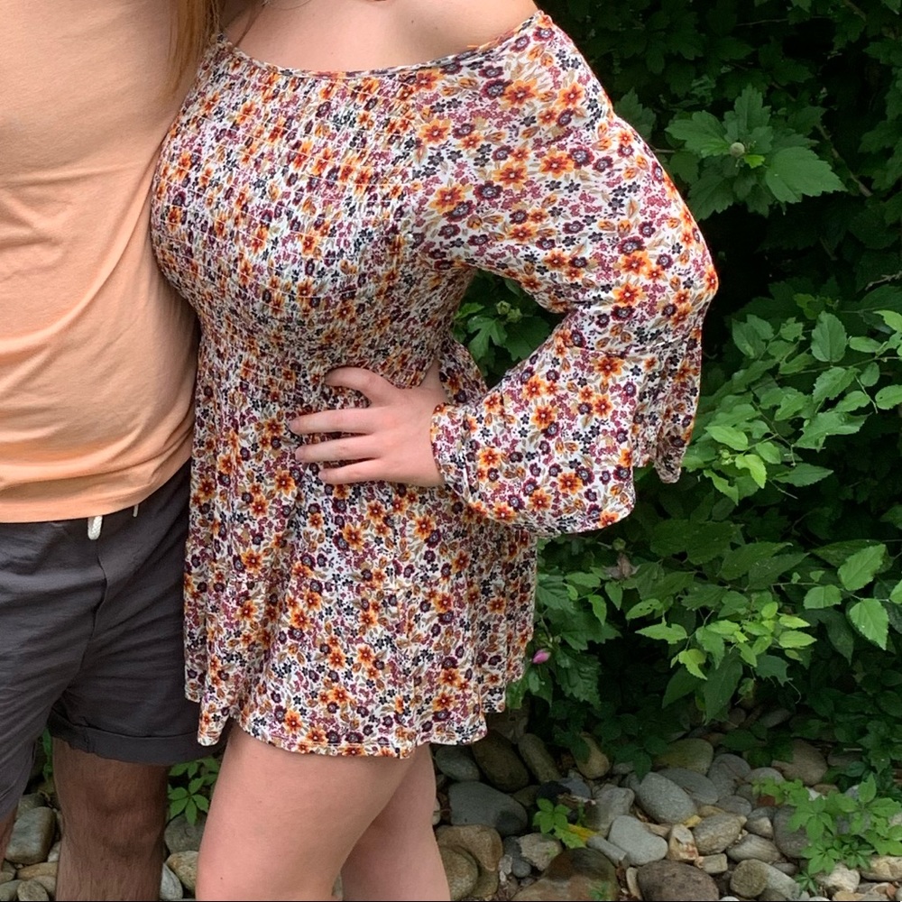 Long sleeve floral dress